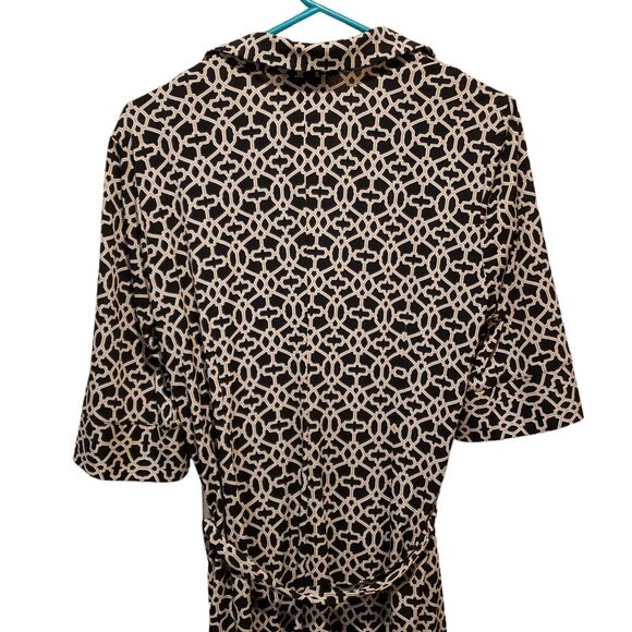 Laundry by Shelli Segal Button Down Bust Ruched Fitted Dress with Belt Size 14 - Picture 4 of 9